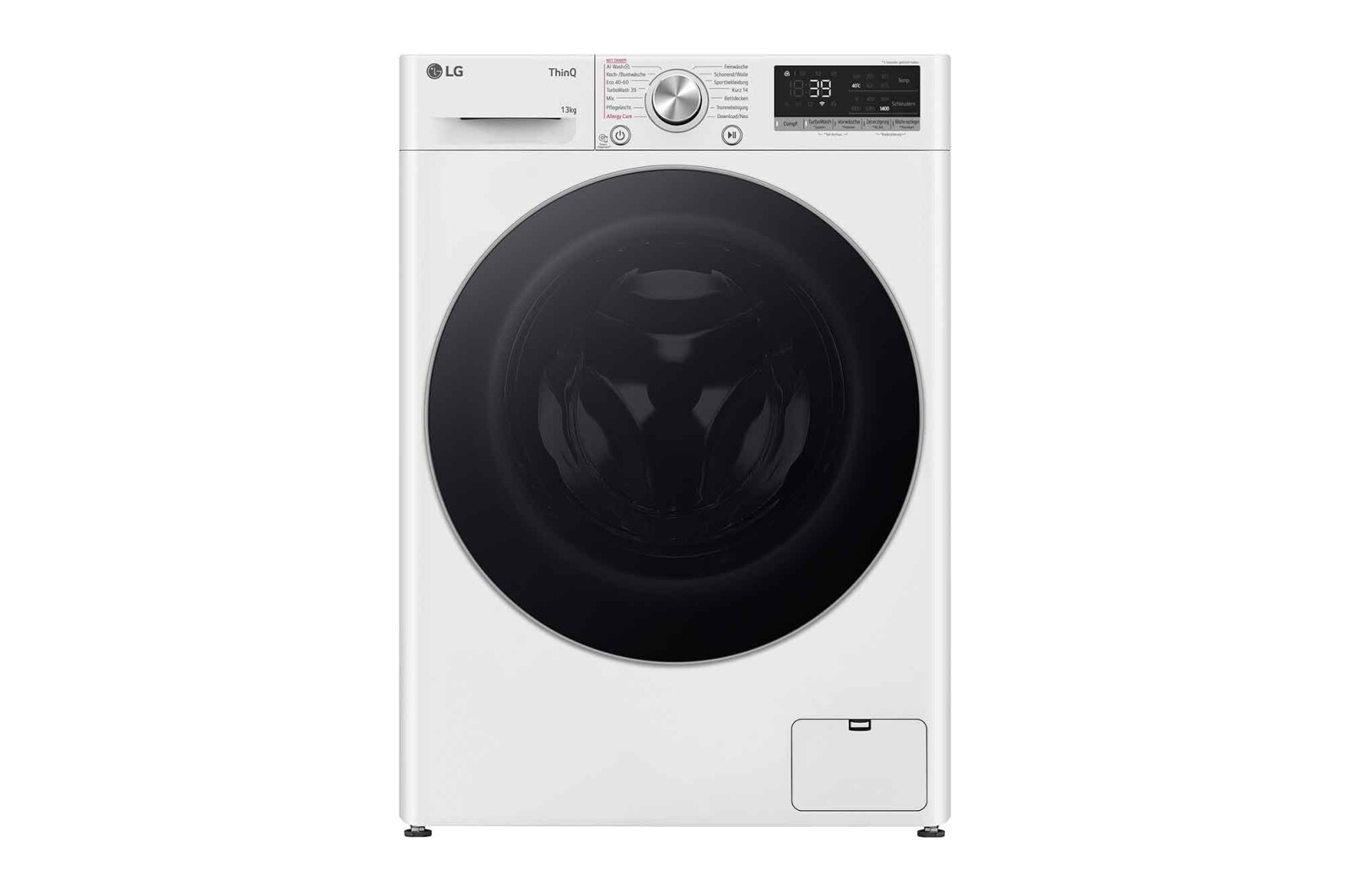 LG Waschmaschine Weiß (A-20%*, 13 kg, 1.360 U./Min.) mit AI DD® & TurboWash®360° | F4WR7031, F4WR7031