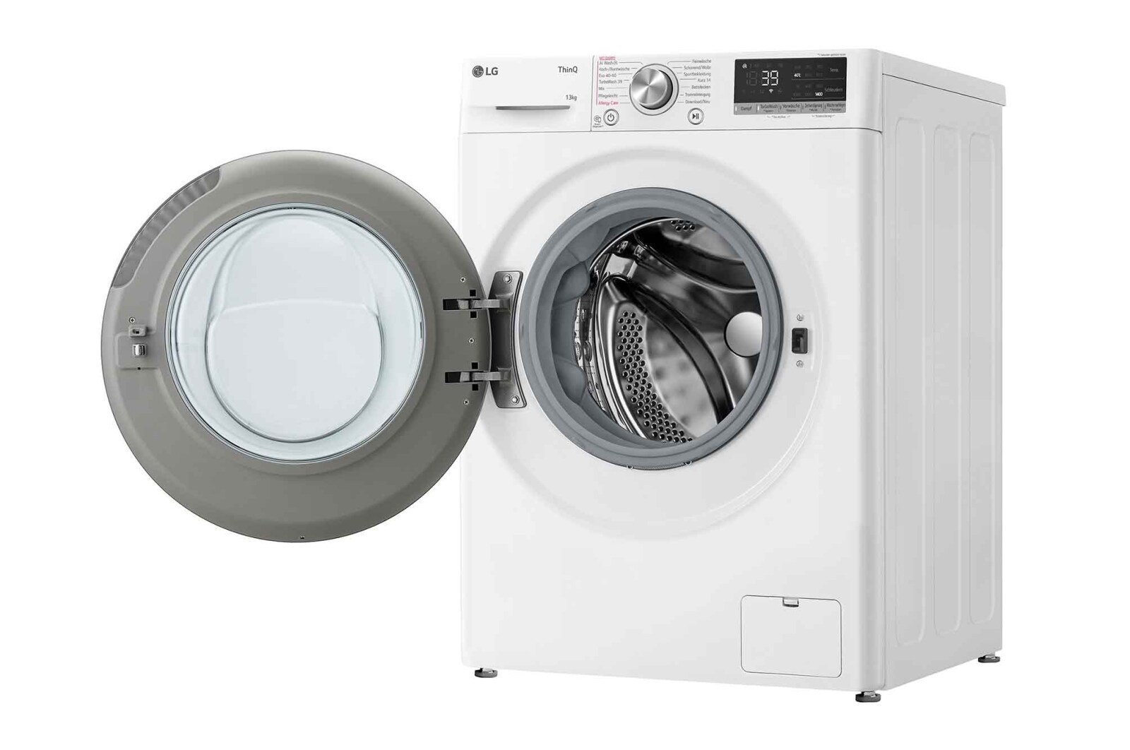 LG Waschmaschine Weiß (A-20%*, 13 kg, 1.360 U./Min.) mit AI DD® & TurboWash®360° | F4WR7031, F4WR7031