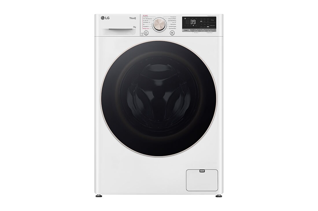 LG Waschmaschine Weiß (A-10%*, 9 kg, 1.360 U./Min.) mit AI DD® & TurboWash®360° | F4WR709G, F4WR709G