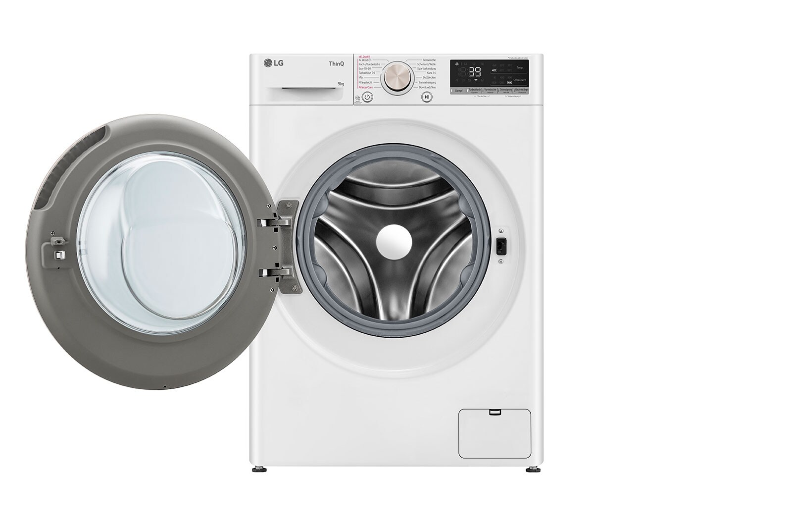 LG Waschmaschine Weiß (A-10%*, 9 kg, 1.360 U./Min.) mit AI DD® & TurboWash®360° | F4WR709G, F4WR709G