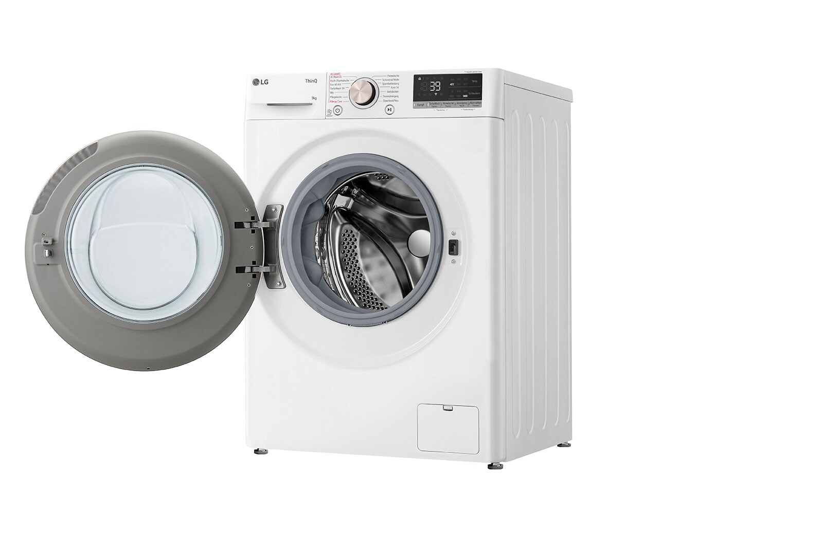 LG Waschmaschine Weiß (A-10%*, 9 kg, 1.360 U./Min.) mit AI DD® & TurboWash®360° | F4WR709G, F4WR709G