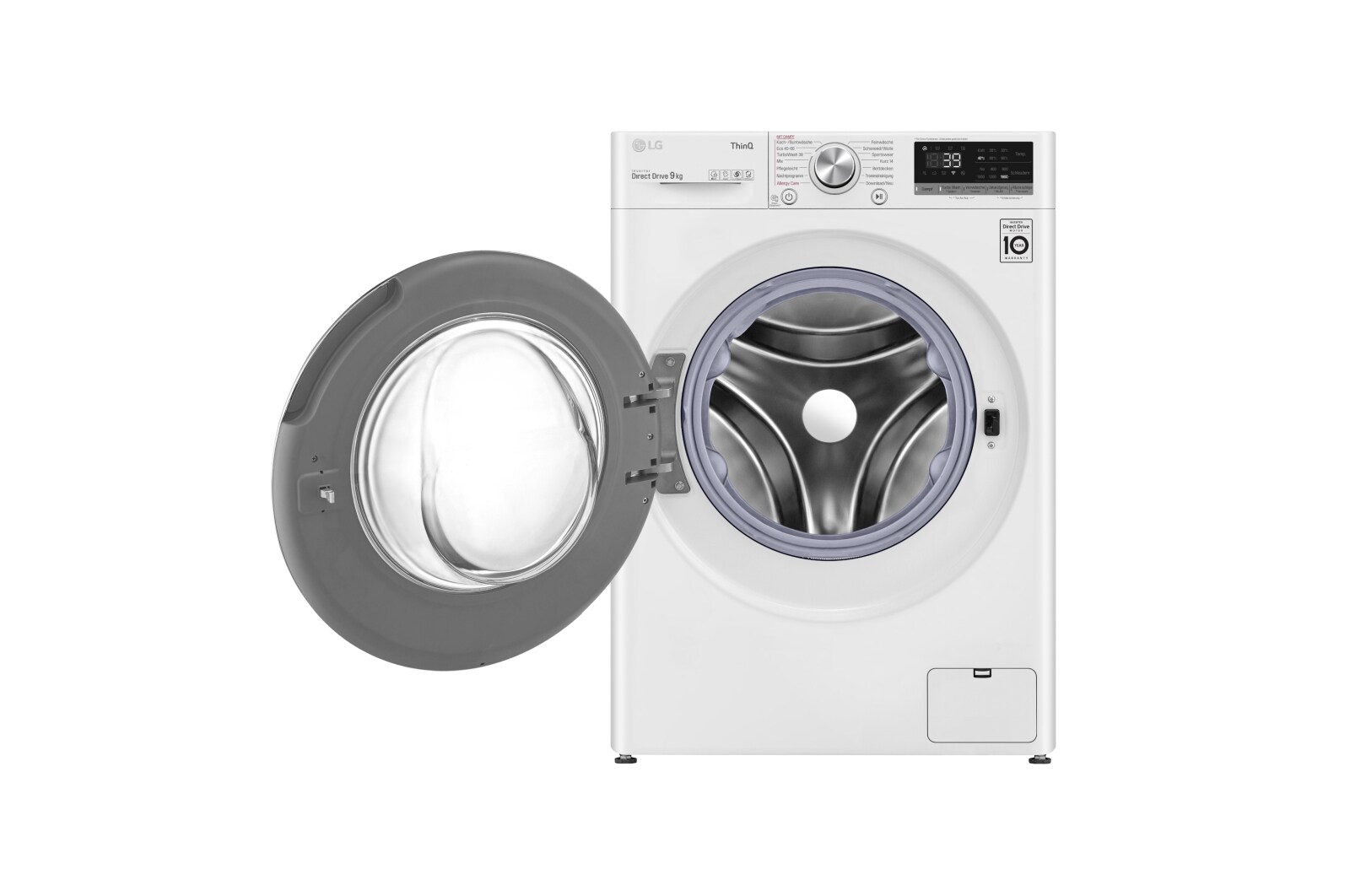 LG Waschmaschine Weiß (A, 9 kg, 1.560 U./Min.) mit AI DD® & TurboWash®360° | F6WV709P1, F6WV709P1