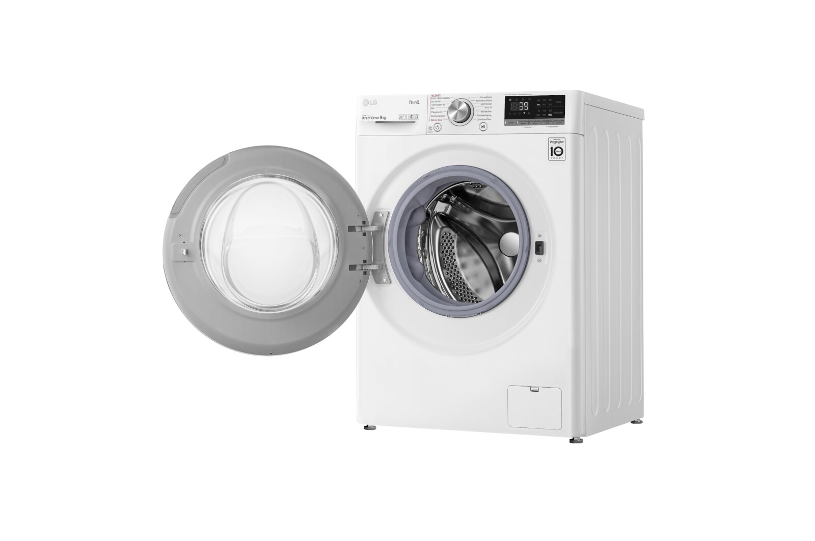 LG Waschmaschine Weiß (A, 9 kg, 1.560 U./Min.) mit AI DD® & TurboWash®360° | F6WV709P1, F6WV709P1