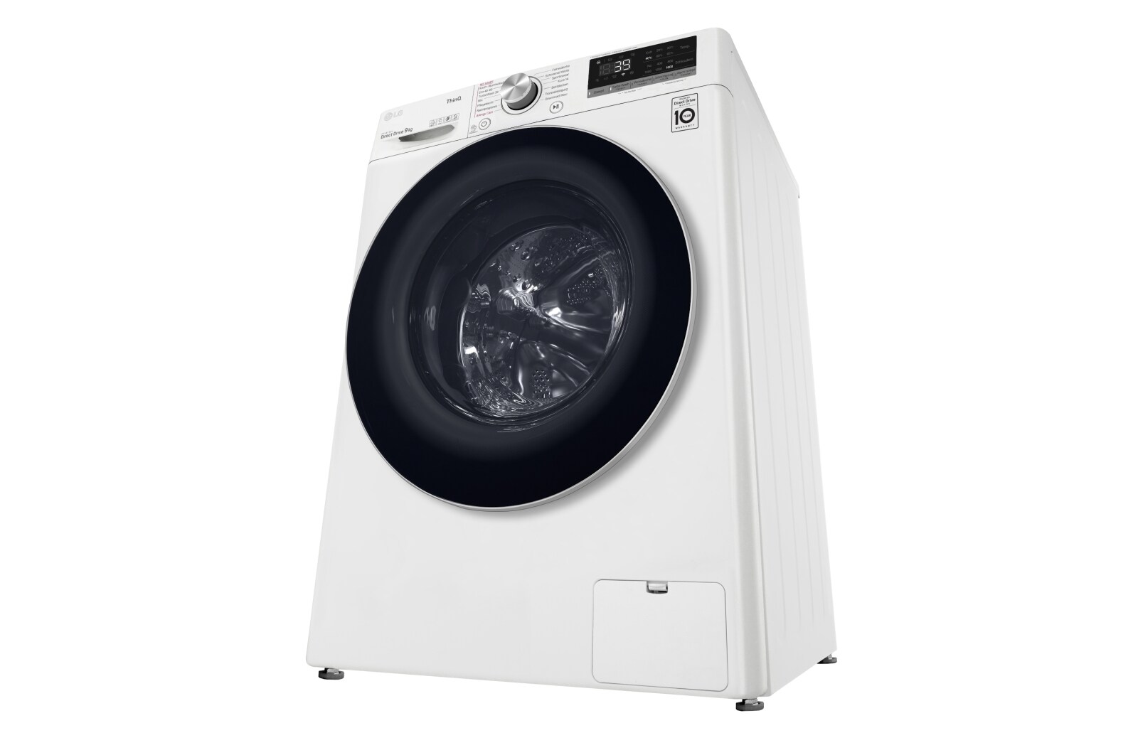 LG Waschmaschine Weiß (A, 9 kg, 1.560 U./Min.) mit AI DD® & TurboWash®360° | F6WV709P1, F6WV709P1