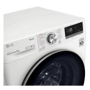 LG Waschmaschine Weiß (A, 9 kg, 1.560 U./Min.) mit AI DD® & TurboWash®360° | F6WV709P1, F6WV709P1