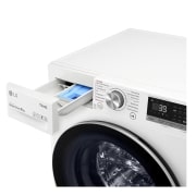 LG Waschmaschine Weiß (A, 9 kg, 1.560 U./Min.) mit AI DD® & TurboWash®360° | F6WV709P1, F6WV709P1