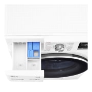 LG Waschmaschine Weiß (A, 9 kg, 1.560 U./Min.) mit AI DD® & TurboWash®360° | F6WV709P1, F6WV709P1