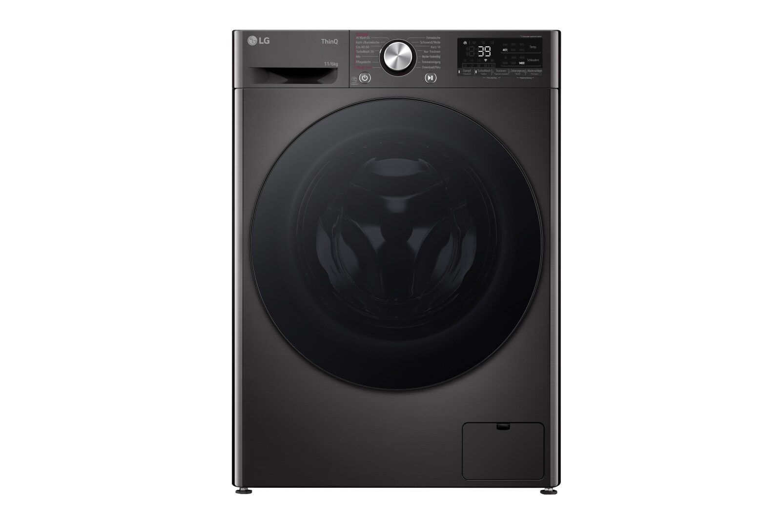 LG  Waschtrockner Schwarz (D/A, 11 kg / 6 kg, 1.360 U./Min.) mit Steam & TurboWash® 360° | W4WR70E6YB, W4WR70E6YB