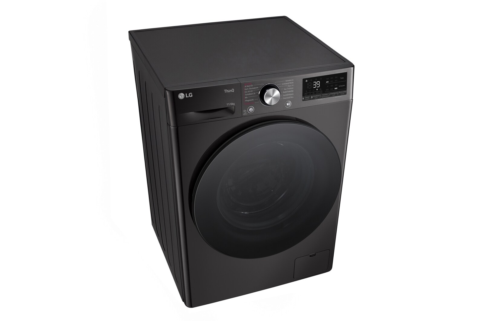 LG  Waschtrockner Schwarz (D/A, 11 kg / 6 kg, 1.360 U./Min.) mit Steam & TurboWash® 360° | W4WR70E6YB, W4WR70E6YB