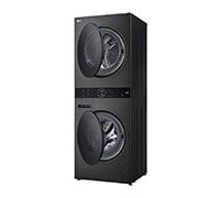 LG WashTower Schwarz (Waschmaschine: A, 12kg, 1350 U./Min.; Trockner: A+++/C, 10kg) Waschmaschine & Trockner in einem Gerät I WT1210BBF, WT1210BBF