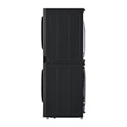 LG WashTower Schwarz (Waschmaschine: A, 12kg, 1350 U./Min.; Trockner: A+++/C, 10kg) Waschmaschine & Trockner in einem Gerät I WT1210BBF, WT1210BBF