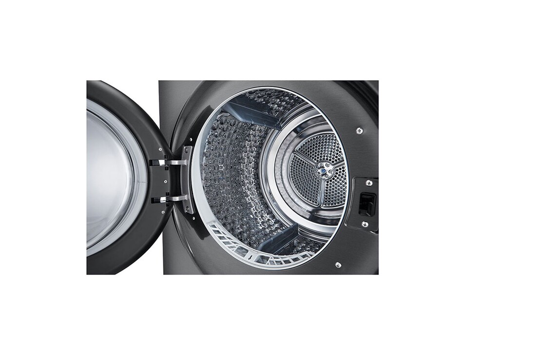 LG WashTower Schwarz (Waschmaschine: A, 12kg, 1350 U./Min.; Trockner: A+++/C, 10kg) Waschmaschine & Trockner in einem Gerät I WT1210BBF, WT1210BBF