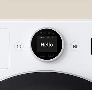 waeschmaschinen mit AI DD schriebt "Hello"