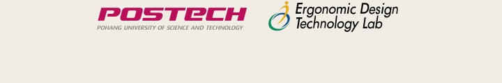 Logo von postech und Ergonomic Design Technology Lab.
