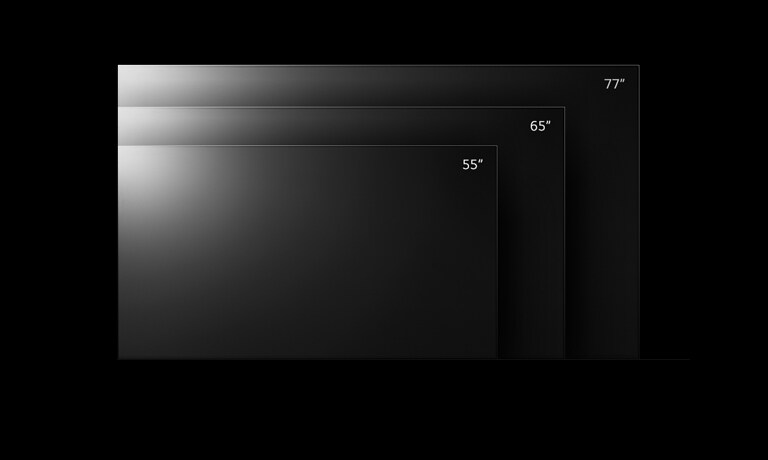 تتضمن تشكيلة تلفزيونات OLED G2 من إل جي أحجام مختلفة بداية من 55 بوصة إلى 77 بوصة