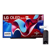 تلفزيون LG OLED evo AI C4 4K الذكي مقاس 83 بوصة المدعوم بجهاز التحكم AI Magic remote وتكنولوجيا الصوت Dolby Vision وواجهة webOS24 طراز  عام (2024)