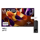 تلفزيون LG OLED evo AI G4 4K الذكي مقاس 77 بوصة المدعوم بجهاز التحكم AI Magic remote وتكنولوجيا الصوت Dolby Vision وواجهة webOS24 طراز  عام (2024)