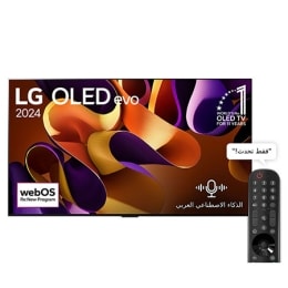 تلفزيون LG OLED evo AI G4 4K الذكي مقاس 77 بوصة المدعوم بجهاز التحكم AI Magic remote وتكنولوجيا الصوت Dolby Vision وواجهة webOS24 طراز  عام (2024)