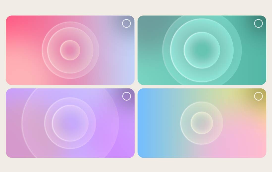 Screen of a user going through the AI Sound Wizard personalization process. Grid of different sound clip icons. One of the options is highlighted as if the user already made their choice. 