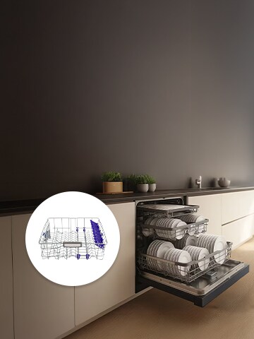 This is a picture of the LG dishwasher and its accessory.