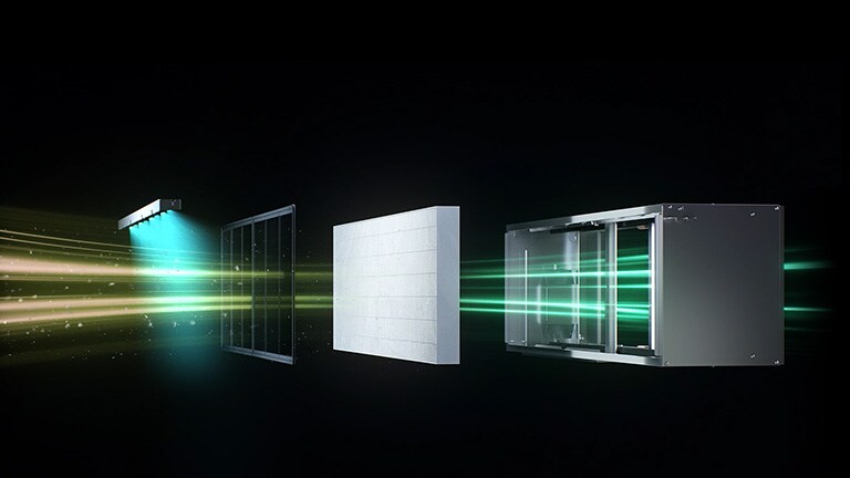 A video of UVnano and filters appearing when the LG UVnano Duct is disassembled.