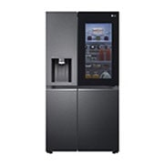 LG InstaView Refrigerator, 635 L, Cubic Feet 22, Smart Inverter Compressor™, Door Cooling™, LINEAR Cooling™, ThinQ™,  Mattle Black, GC-X257CQHS