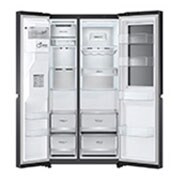 LG InstaView Refrigerator, 635 L, Cubic Feet 22, Smart Inverter Compressor™, Door Cooling™, LINEAR Cooling™, ThinQ™,  Mattle Black, GC-X257CQHS