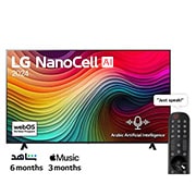 LG 65 Inch LG NanoCell AI NANO80 4K Smart TV AI Magic remote HDR10 webOS24 (2024), 65NANO80T6A