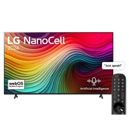 86 Inch LG NanoCell AI NANO80 4K Smart TV AI Magic remote HDR10 webOS24 (2024)