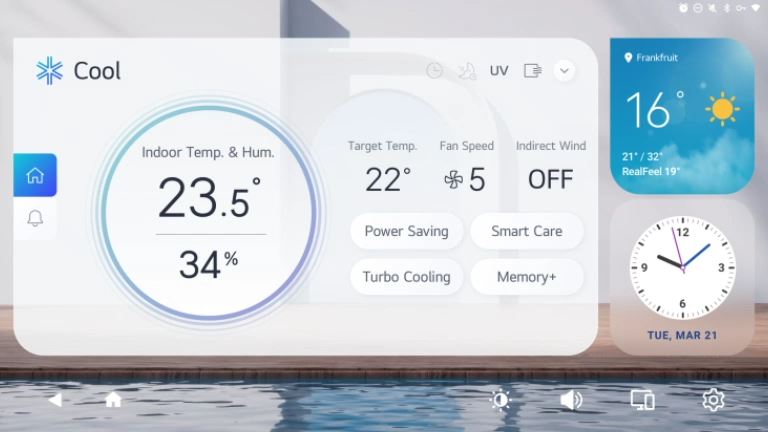 Supervisa y controla fácilmente la temperatura, la humedad, la refrigeración, el consumo de energía y la calidad del aire de un vistazo.