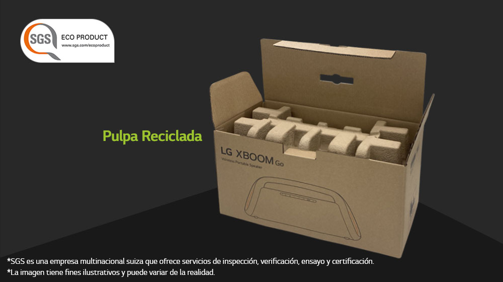 Caja de LG XBOOM Go.