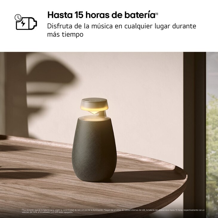 LG xboom XO2TBK - Altavoz inalámbrico, bluetooth, 20W, hasta 15h batería, resistencia IP55, Negro, XO2TBK