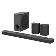 LG Barra de sonido Inteligente LG S95QR con 810W de potencia, 9.1.5 canales, 5 altavoces Atmos verticales y altavoces traseros incluidos. Sonido envolvente Dolby Atmos, dst:X, IMAX Enhanced, Hi-Res 24bits/96kHz y Meridian Horizon., S95QR