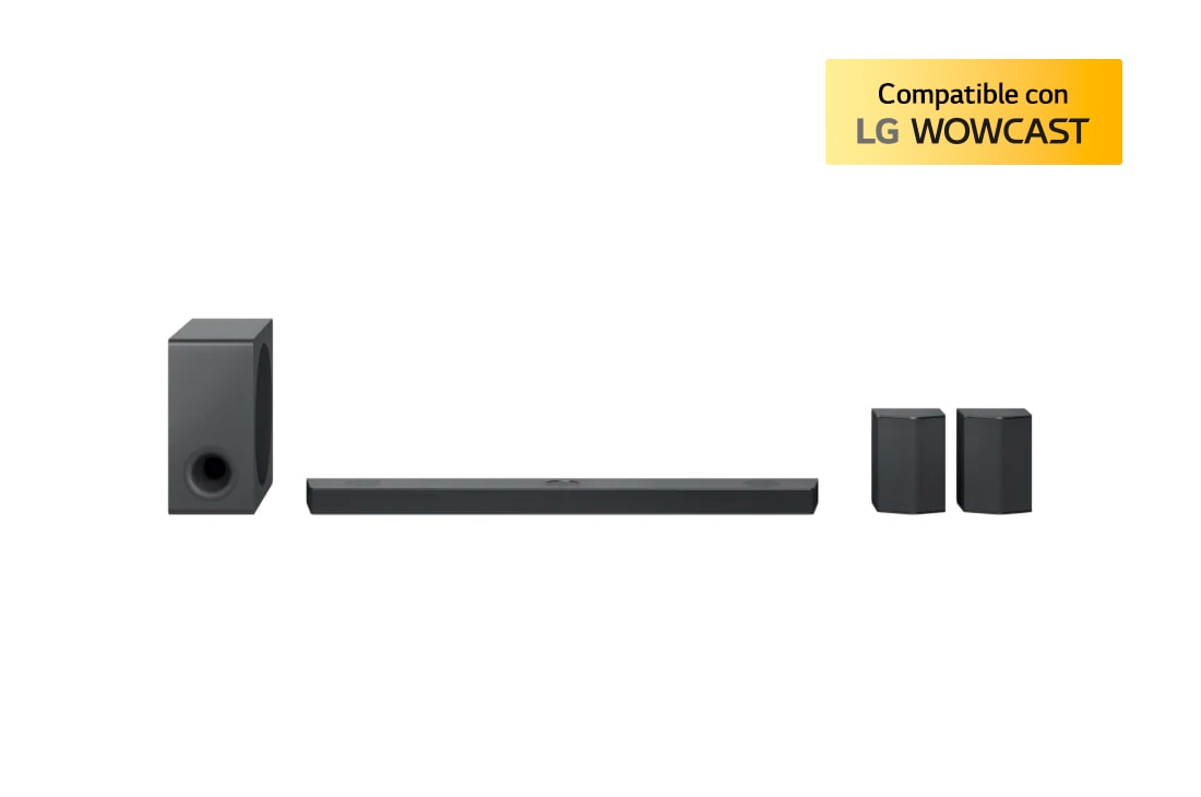 LG Barra de sonido Inteligente LG S95QR con 810W de potencia, 9.1.5 canales, 5 altavoces Atmos verticales y altavoces traseros incluidos. Sonido envolvente Dolby Atmos, dst:X, IMAX Enhanced, Hi-Res 24bits/96kHz y Meridian Horizon., S95QR