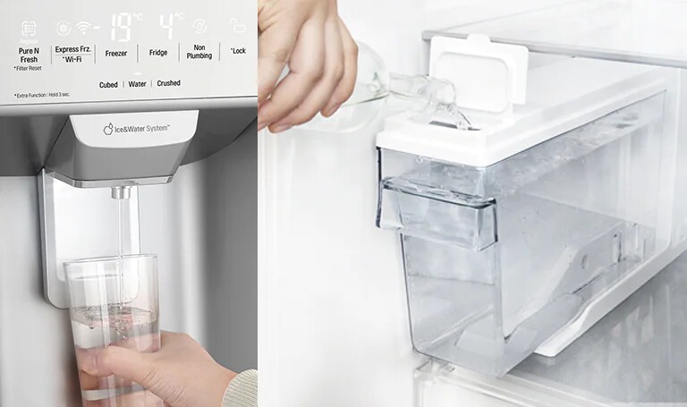 La garantía de 10 años para el logotipo de Inverter Linear Compressor se encuentra junto al logotipo de Inverter Linear.