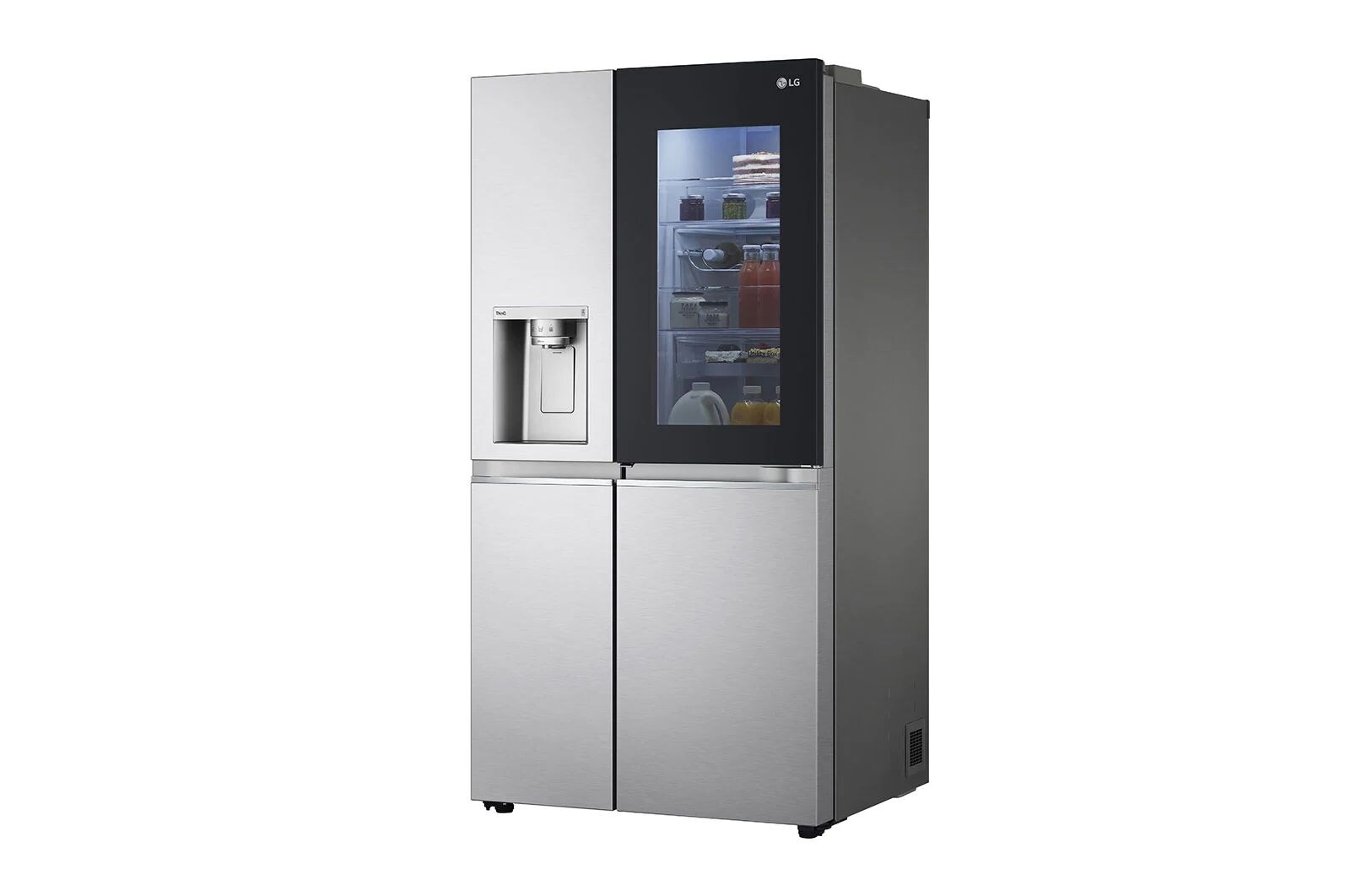 LG Frigorífico Americano Instaview™ ThinQ™, 635L, Sin Toma de Agua - Acero, GSXV91BSAE