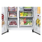 LG Frigorífico Americano Instaview™ ThinQ™, 635L, Sin Toma de Agua - Acero, GSXV91BSAE