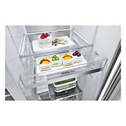 LG Frigorífico Americano Instaview™ ThinQ™, 635L, Sin Toma de Agua - Acero, GSXV91BSAE