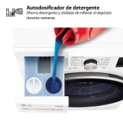 LG Lavadora inteligente  AI Direct Drive TM,<br> TurboWash 360º,  con autodosificación de detergente, 10,5kg, 1600rpm,<br> Clasificación Un 10% más eficiente que  A<br> Blanca, Serie 750, F6WV7510PRW