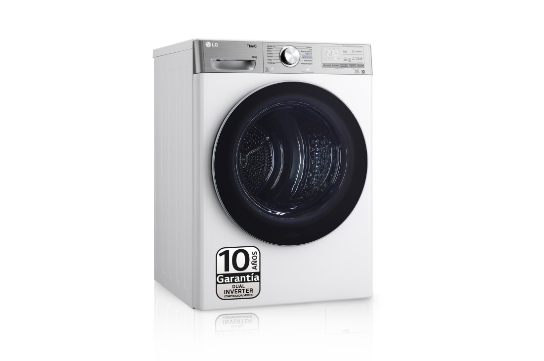 LG Secadora 10kg, C, con Bomba de calor Dual Inverter, Blanca , Serie 900, RH10V9AV2WR