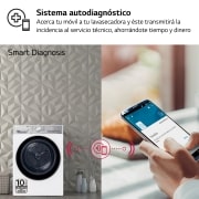 LG Secadora 10kg, C, con Bomba de calor Dual Inverter, Blanca , Serie 900, RH10V9AV2WR