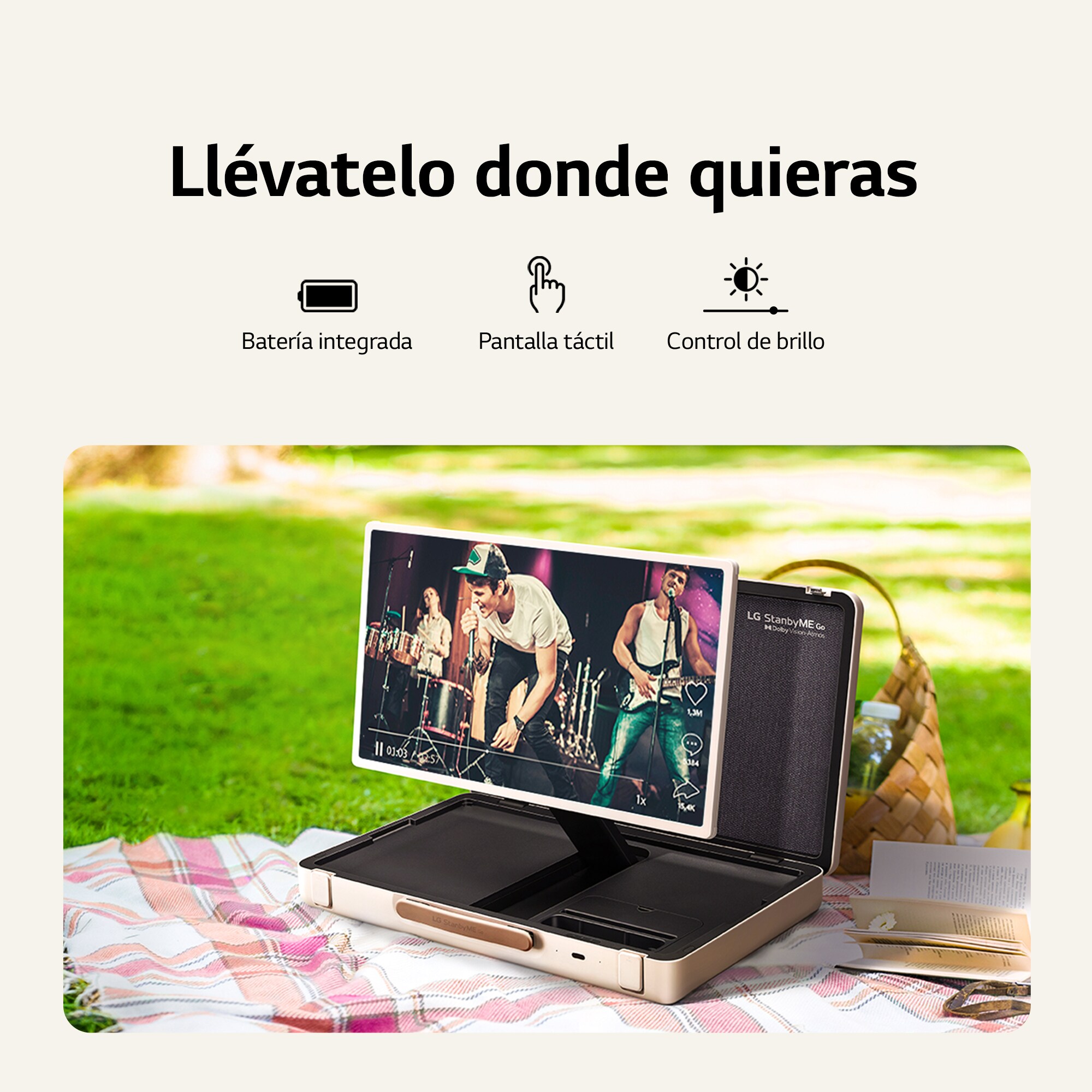 LG Stanbyme Go, el único Smart TV portátil y táctil que te acompaña estés donde estés., 27LX5QKNA