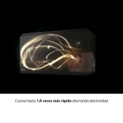 LG Horno Convección Microondas 4 en 1  Smart Inverter, con función freidora de aire,  color Negro 1100W de 39 litros, MJ3965BPS