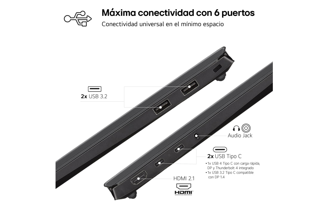 LG Laptop ligero gram de 14 pulgadas con 32GB de RAM Intel® Core™ Ultra 7 | Windows 11, pantalla IPS antirreflejos, 14Z90S-G.AD76B