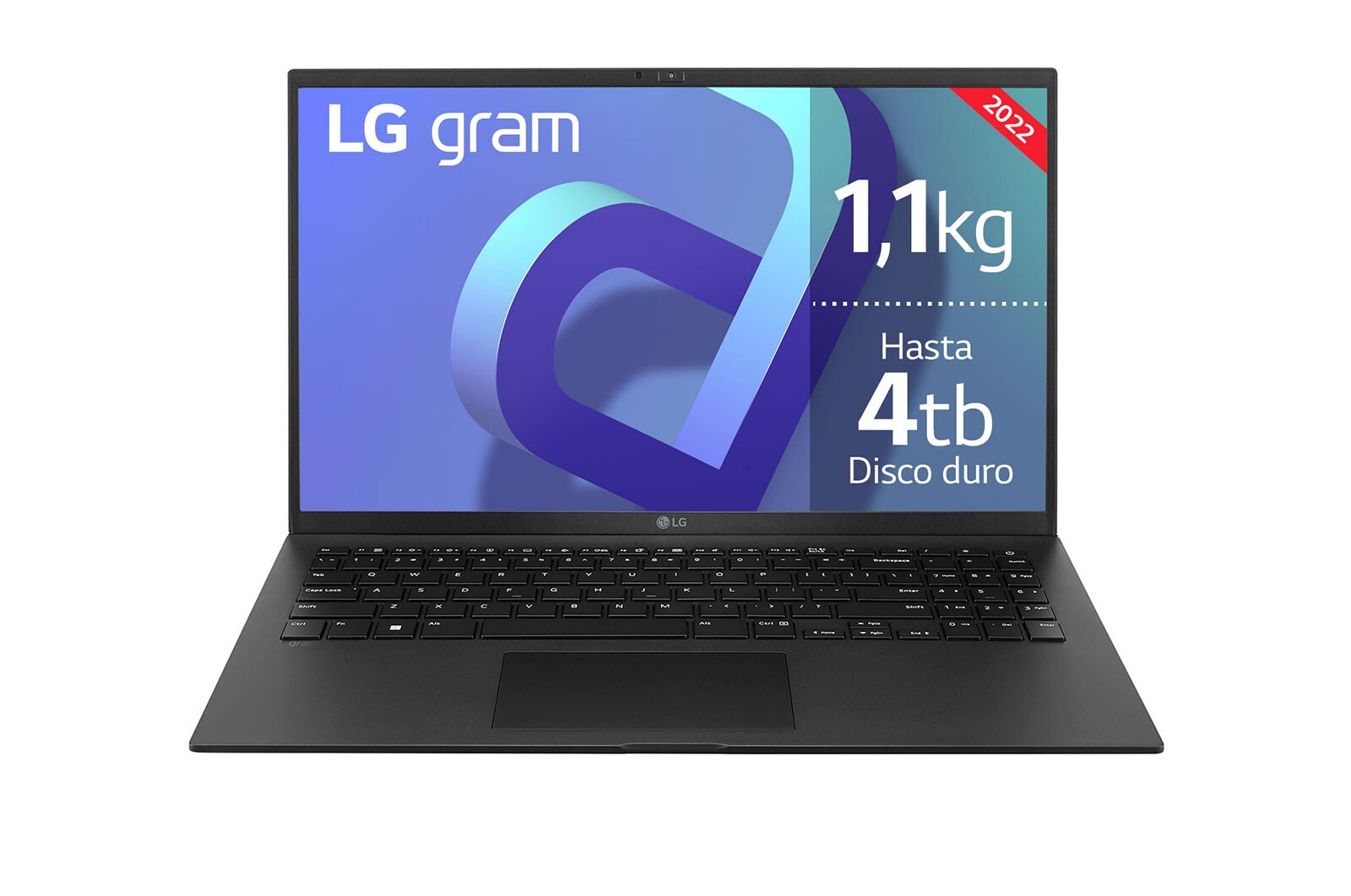 LG gram 15Z90Q Windows 11 Home - Portátil ultraligero de 39,6cm (15") FHD 16:9 IPS (1,1kg, autonomía 13h. Intel EvoTM i7 12ª gen., Iris Xe,  16GB RAM, 512GB SSD NVMe) Negro - Teclado Español, 15Z90Q-GAA75B