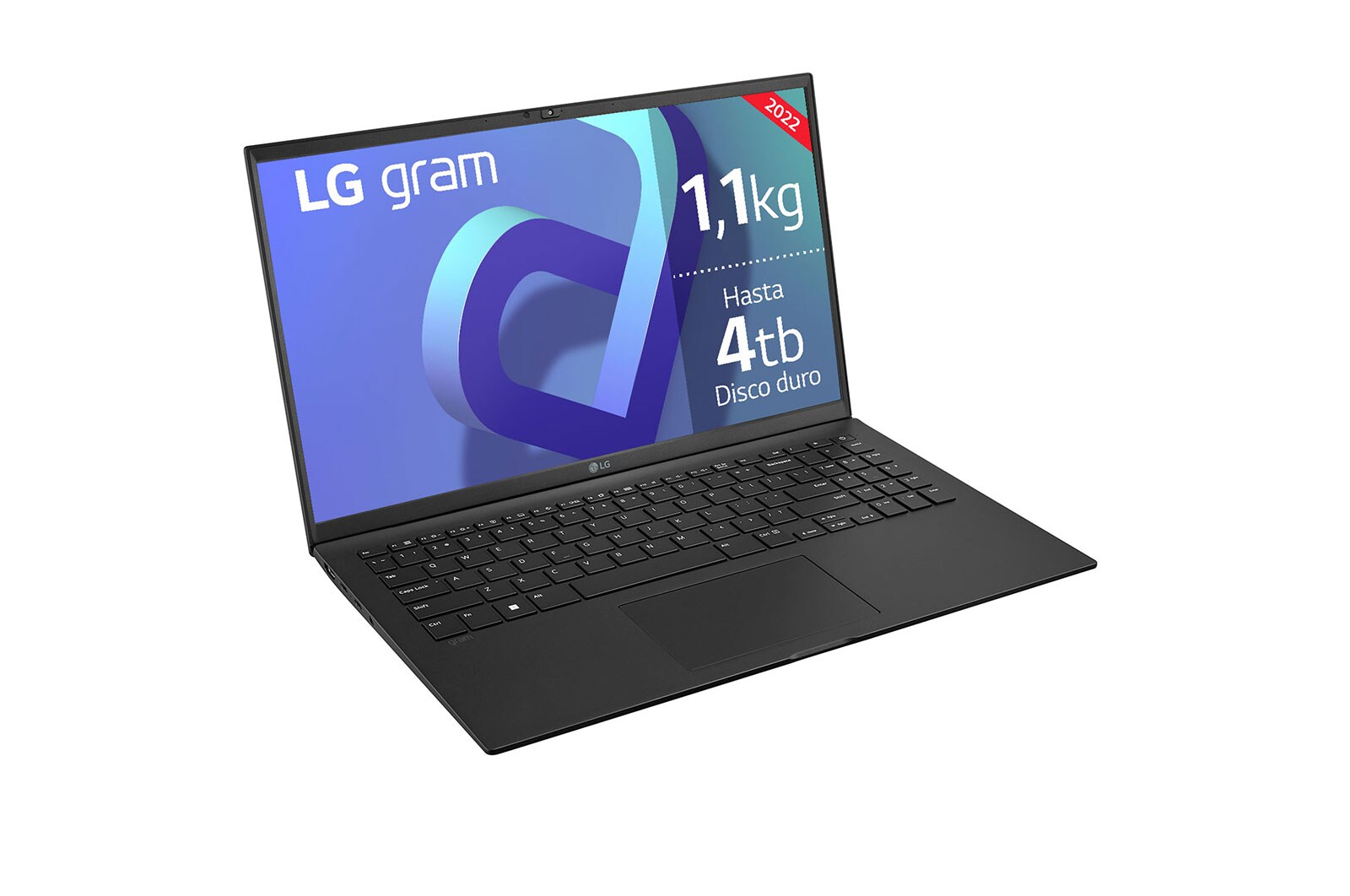 LG gram 15Z90Q Windows 11 Home - Portátil ultraligero de 39,6cm (15") FHD 16:9 IPS (1,1kg, autonomía 13h. Intel EvoTM i7 12ª gen., Iris Xe,  16GB RAM, 512GB SSD NVMe) Negro - Teclado Español, 15Z90Q-GAA75B