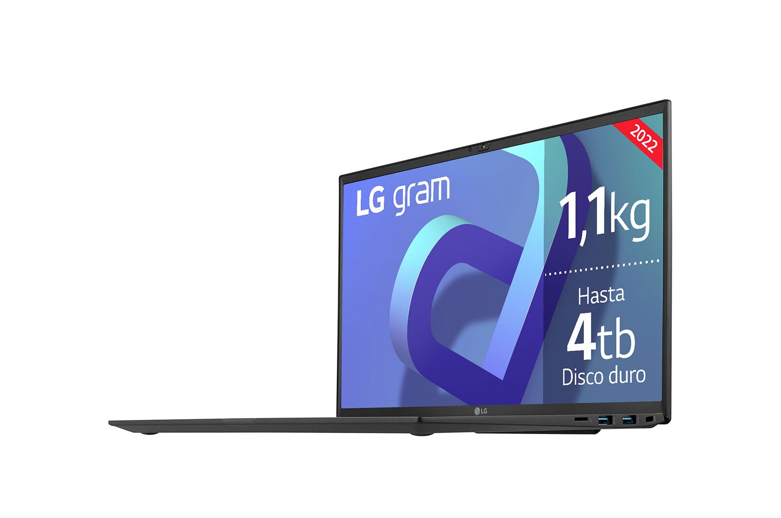 LG gram 15Z90Q Windows 11 Home - Portátil ultraligero de 39,6cm (15") FHD 16:9 IPS (1,1kg, autonomía 13h. Intel EvoTM i7 12ª gen., Iris Xe,  16GB RAM, 512GB SSD NVMe) Negro - Teclado Español, 15Z90Q-GAA75B