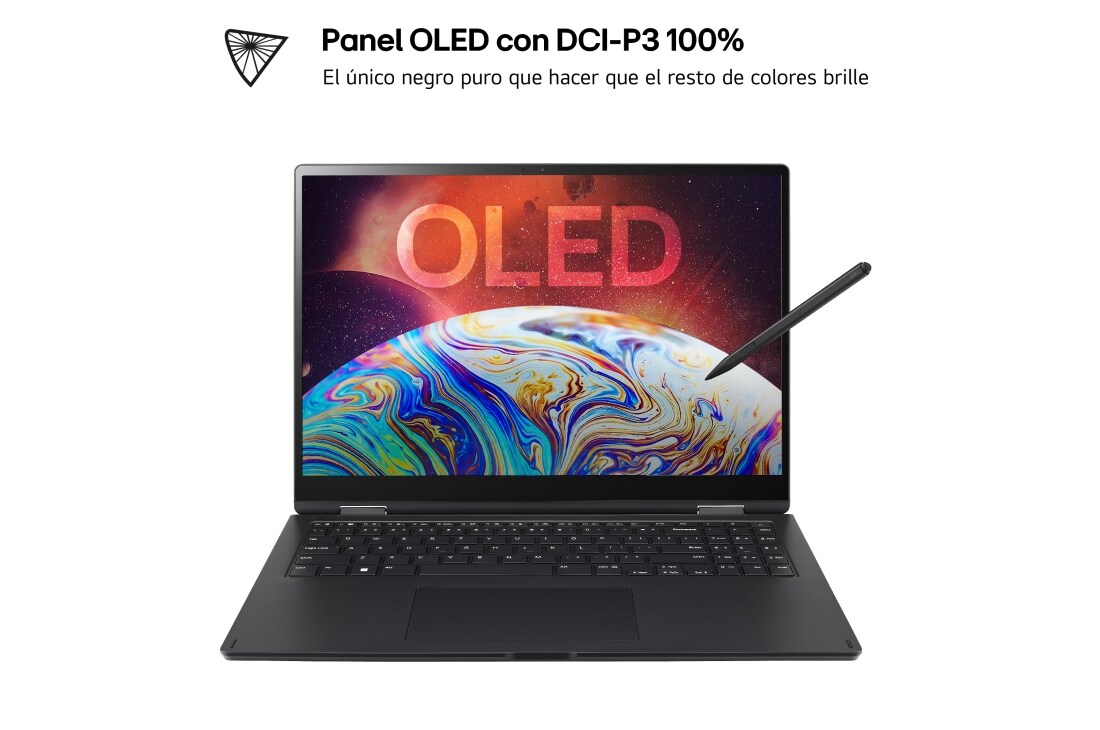 LG gram Pro 2 en 1 de 16 pulgadas Laptop OLED Ligero con Pantalla táctil y 16GB RAM Intel® Core™ Ultra 7 | Windows 11, 512GB SSD, 16T90SP-K.AA75B