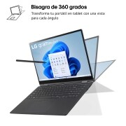 LG gram Pro 2 en 1 de 16 pulgadas Laptop OLED Ligero con Pantalla táctil y 16GB RAM Intel® Core™ Ultra 7 | Windows 11, 512GB SSD, 16T90SP-K.AA75B