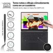 LG gram Pro 2 en 1 de 16 pulgadas Laptop OLED Ligero con Pantalla táctil y 16GB RAM Intel® Core™ Ultra 7 | Windows 11, 512GB SSD, 16T90SP-K.AA75B